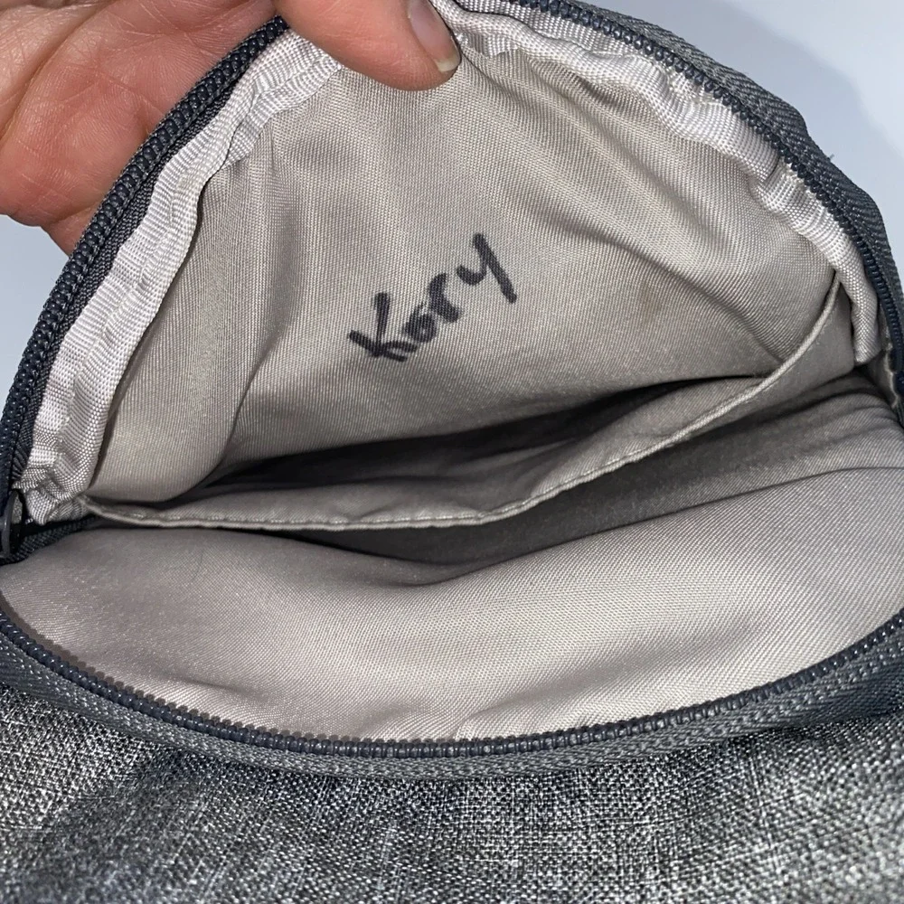 Gray Shoulder Travel Bag Men's Ladies Light Cross Body Adjustable Security Clips